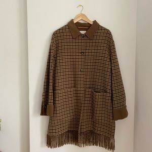 Nanushka Wool Plaid Coat